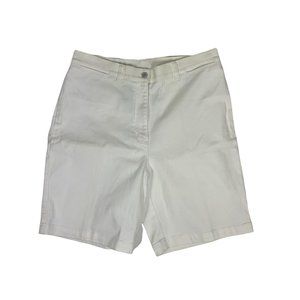 Ralph Lauren High Waist Mom Shorts 12 White Nautical Denim Jean Anchor Waist 33